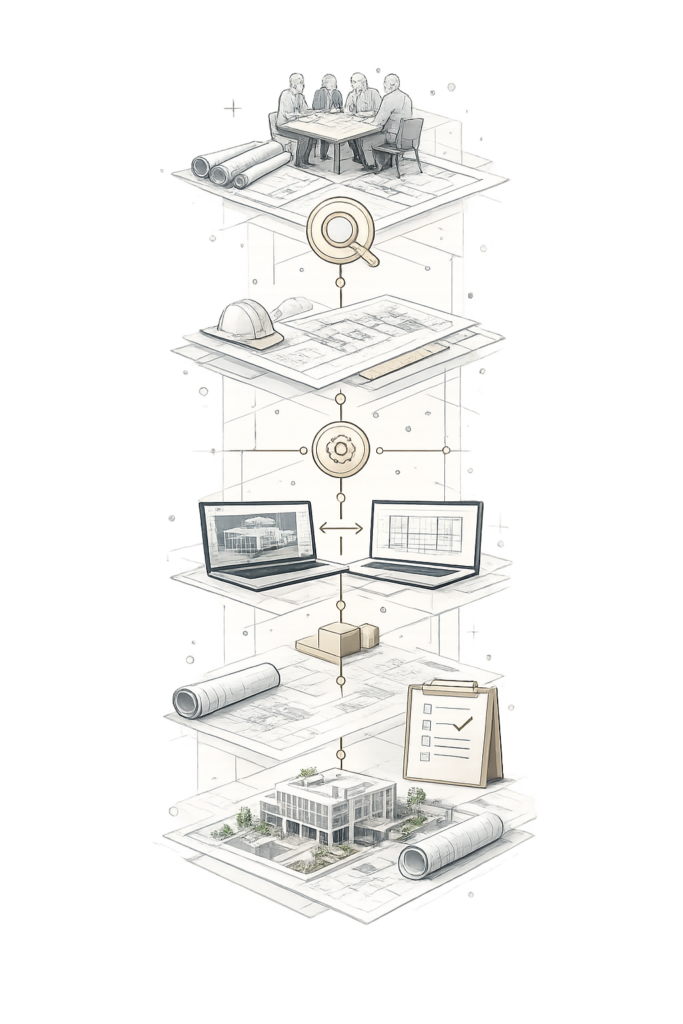 Structured BIM and Revit delivery workflow for project support