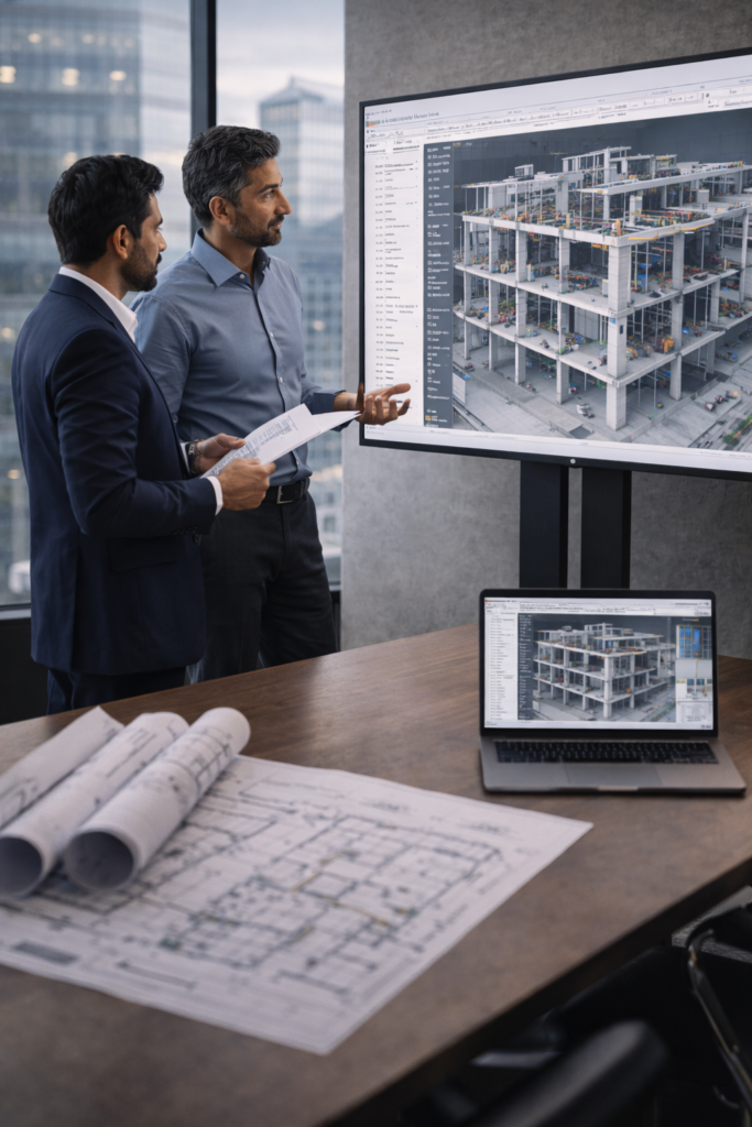 Premium visual representing BIM partnership and project delivery support