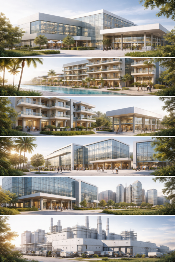 Architectural project sectors supported through BIM and Revit workflows